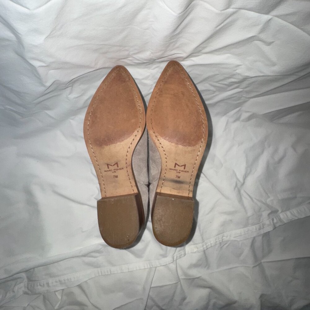 Marc Fisher Taupe Suede Pointed Toe Booties - image 5